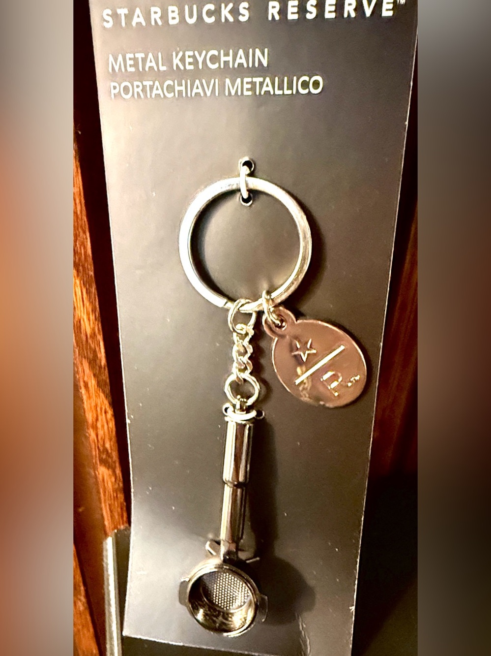 Starbucks Reserve Milano Metal Expresso Machine Portafilter Keychain Bag Charm